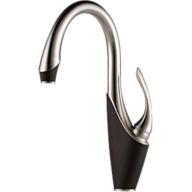 Click here to see Brizo 64055LF-SSCO BRIZO 64055LF-SSCO Vuelo Waterfall Kitchen Faucet with T2O Cocoa Bronze/Stainless Steel