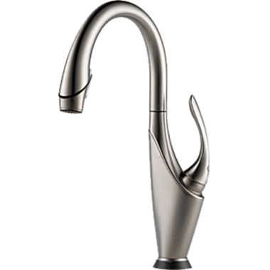 Click here to see Brizo 64355LF-SS BRIZO 64355LF-SS Vuelo Pulldown Kitchen Faucet with T2O Stainless Steel