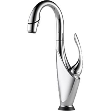 Click here to see Brizo 64955LF-PC Brizo Vuelo SmartTouch Single Handle Pull-Down Bar/Prep Faucet, Chrome - 64955LF-PC