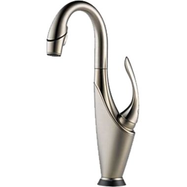 Click here to see Brizo 64955LF-SS Brizo Vuelo SmartTouch Single Handle Pull-Down Bar/Prep Faucet, Stainless Steel - 64955LF-SS