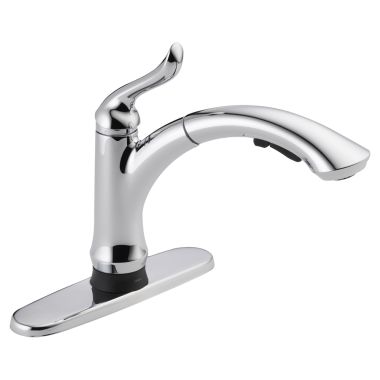 Click here to see Delta 4353T-DST Delta 4353T-DST Chrome Linden Pull-Out Kitchen Faucet w/ Touch2O