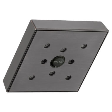 Click here to see Delta RP70171RB Delta Universal Showering H2Okinetic Single-Setting Raincan Shower Head, Square, 1.75 GPM, Venetian Bronze - RP70171RB