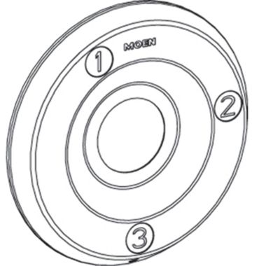 Click here to see Moen 100081 Moen Commercial 100081 3 Function Transfer Valve Escutcheon