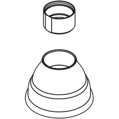 Click here to see Moen 114331 Moen Handle Hub for Kingsley Two-Handle Bathroom Faucet, Chrome - 114331