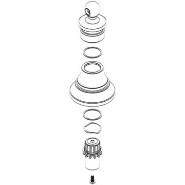 Click here to see Moen 116629 Moen Waterhill Chrome Hot And Cold Handle Hub Kit - 116629