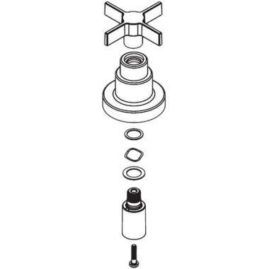 Click here to see Moen 123803 Moen 123803 Part Cross Handle Kit Widespread, Roman Tub, Wall Mount