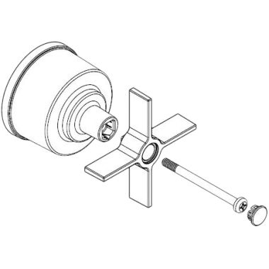 Click here to see Moen 123811 Moen 123811 Part Cross Handle Kit, Posi-Temp Tub and Shower