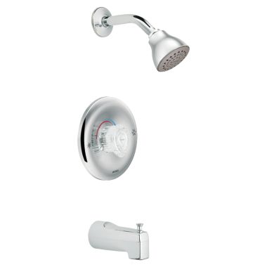 Click here to see Moen T183P Moen Chateau Posi-Temp Tub/Shower Trim, 1-Function 2.5 GPM, Polished Brass - T183P