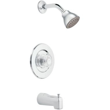 Click here to see Moen T471 Moen Chateau Standard Tub/Shower Faucet, 2.5 GPM, 1-Function, Single Knob Handle, M-PACT, Bulk Version, Chrome - T471