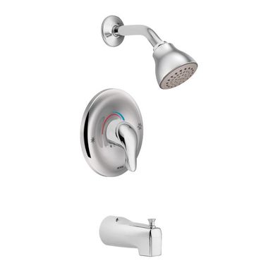 Click here to see Moen TL183 Moen Chateau Posi-Temp Tub/Shower Faucet, 2.5 GPM, 1-Function, Single Lever Handle, M-PACT, Bulk Version, Chrome - TL183