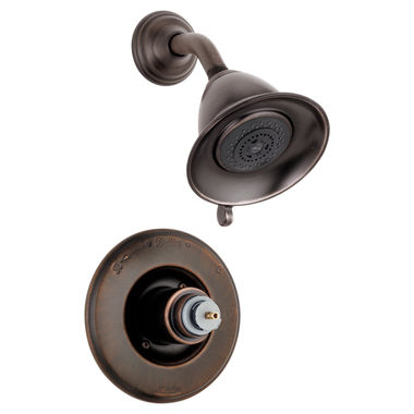 Click here to see Delta T14255-RBLHP Delta Victorian Monitor 14 Series Shower Faucet with 3-Setting Showerhead, 2.5 GPM, Touch-Clean, Less Handle, Venetian Bronze - T14255-RBLHP