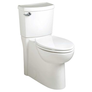 Click here to see American Standard 2989.101.020 American Standard Cadet 3 Two-Piece Skirted Toilet w/ Seat, Elongated, Right Height, 1.28 GPF, White - 2989.101.020