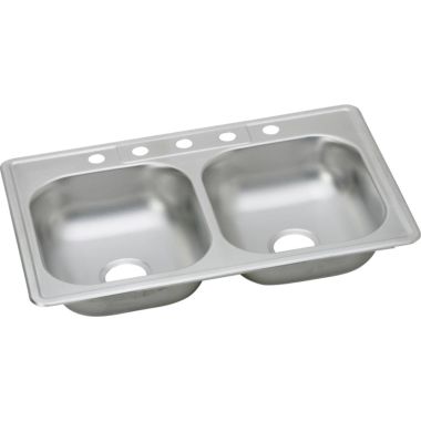 Click here to see Dayton KJ233225 Elkay KJ233225 Dayton Stainless Steel Double Bowl Sink