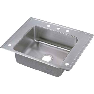 Click here to see Elkay DRKADQ282265 Elkay DRKADQ282265 Lustertone Classic Single Bowl Drop-In Classroom ADA Sink w/ Quick-clip, 5 Holes, Stainless