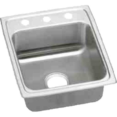 Click here to see Elkay LRADQ1517403 Elkay LRADQ1517403 Gourmet (Lustertone) Stainless Steel Single Bowl Top Mount Sink with Quick-Clip
