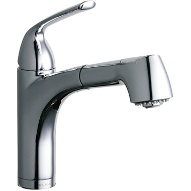 Click here to see Elkay LKLFGT1042CR Elkay Gourmet Single Handle Pull-Out Bar/Prep Faucet, Chrome - LKLFGT1042CR