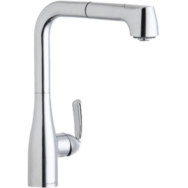Click here to see Elkay LKGT2041CR Elkay LKGT2041CR Chrome Gourmet 1-Hole Kitchen Faucet w/ Pull-out Spray 