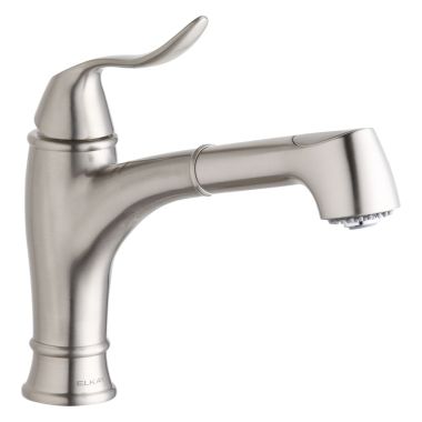 Click here to see Elkay LKEC1042NK Elkay Explore Single Handle Pull-Out Bar/Prep Faucet, Brushed Nickel - LKEC1042NK