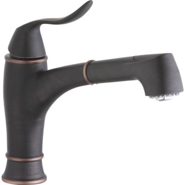 Click here to see Elkay LKEC1042RB Elkay Explore Single Handle Pull-Out Bar/Prep Faucet, Oil Rubbed Bronze - LKEC1042RB