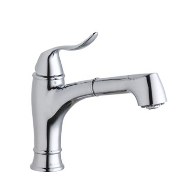 Click here to see Elkay LKLFEC1042CR Elkay Explore Single Handle Pull-Out Bar/Prep Faucet, Low Flow, Chrome - LKLFEC1042CR