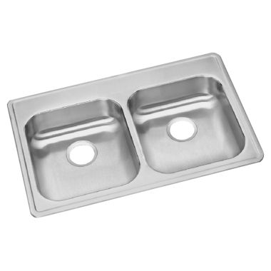 Click here to see Elkay GE233220 Elkay GE233220 Dayton Stainless Steel Double Bowl Sink