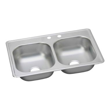 Click here to see Elkay K23319MR2 Elkay K23319MR2 Kingsford Stainless Steel Double Bowl Sink