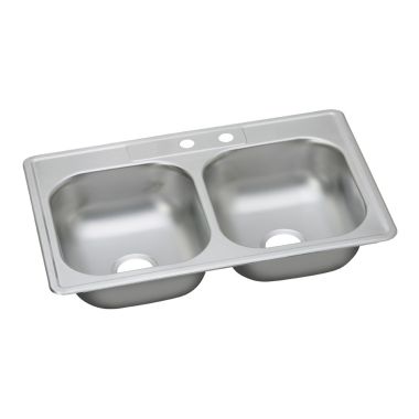 Click here to see Elkay DDW5023322MR2 Elkay DDW5023322MR2 Dayton Stainless Steel Double Bowl Sink Pack