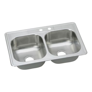 Click here to see Elkay DSEW1023322MR2 Elkay DSEW1023322MR2 Dayton Stainless Steel Double Bowl Sink Pack