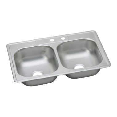 Click here to see Elkay DW1023322MR2 Elkay DW1023322MR2 Dayton Stainless Steel Double Bowl Sink Pack