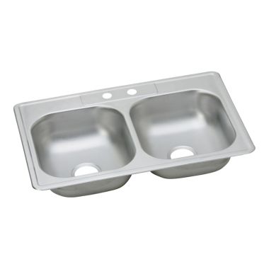 Click here to see Elkay DW50233222 Elkay DW50233222 Dayton Stainless Steel Double Bowl Sink Pack