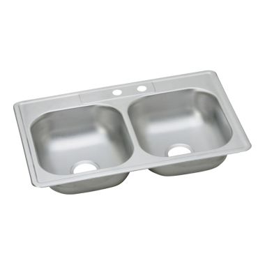 Click here to see Elkay DW5023322MR2 Elkay DW5023322MR2 Dayton Stainless Steel Double Bowl Sink Pack