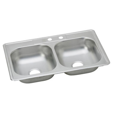 Click here to see Elkay K23322MR2 Elkay K23322MR2 Kingsford Stainless Steel Double Bowl Sink