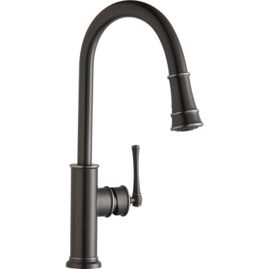 Click here to see Elkay LKEC2031AS Elkay Explore Single Hole Pull-Down Kitchen Faucet, Forward Only Lever Handle, Antique Steel - LKEC2031AS
