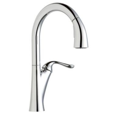 Click here to see Elkay LKHA4031CR Elkay Harmony Single Hole Pull-Down Kitchen Faucet, Forward Only Lever Handle, Chrome - LKHA4031CR