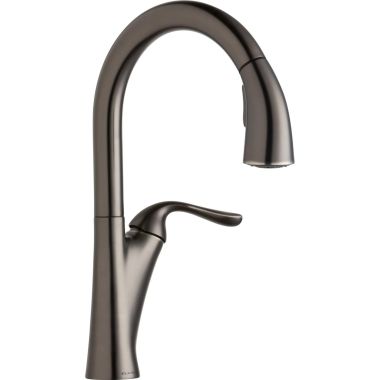 Click here to see Elkay LKHA4031AS Elkay Harmony Single Hole Pull-Down Kitchen Faucet, Forward Only Lever Handle, Antique Steel - LKHA4031AS