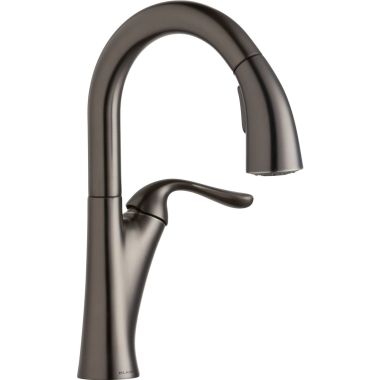 Click here to see Elkay LKHA4032AS Elkay Harmony Single-Hole Pull-Down Bar Faucet, Forward Only Lever, Antique Steel - LKHA4032AS