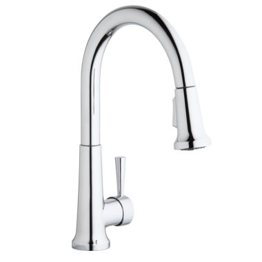 Click here to see Elkay LK6000CR Elkay Everyday Single-Hole Deck Mount Pull-Down Kitchen Faucet, Forward Only Lever Handle, Chrome - LK6000CR