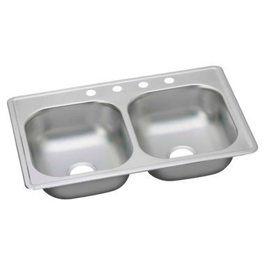 Click here to see Elkay K233224DF Elkay K233224DF Dayton Stainless Steel Double Bowl Sink Package
