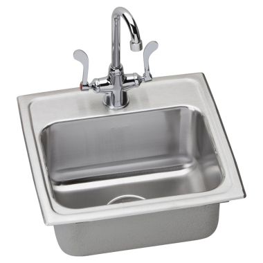 Click here to see Elkay LR1716C Elkay LR1716C Lustertone Stainless Steel Single Bowl Sink Package