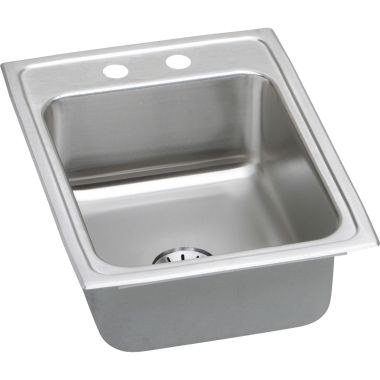 Click here to see Elkay LR1722PD2 LR1722PD2 Lustertone Stainless Steel Single Bowl Sink Package