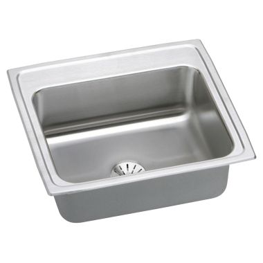 Click here to see Elkay LR2219PD0 Elkay LR2219PD0 Gourmet Stainless Steel Single Bowl Sink Package