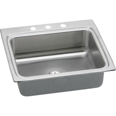 Click here to see Elkay LR2522PD3 Elkay LR2522PD3 Gourmet Stainless Steel Single Bowl Sink Package