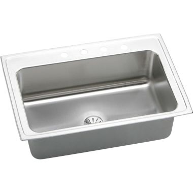 Click here to see Elkay LRS3322PD4 Elkay LRS3322PD4 Gourmet Stainless Steel Single Bowl Sink Package