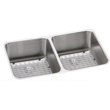 Click here to see Elkay ELUHWS3118PD Elkay ELUHWS3118PD Gourmet Perfect Drain Double Bowl Sink