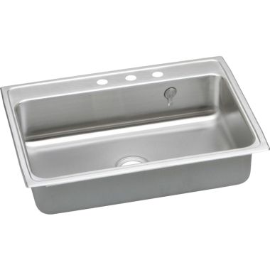 Click here to see Elkay LR3122EK3 Elkay LR3122EK3 Gourmet (Lustertone) Stainless Steel Single Bowl Sink Package