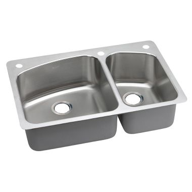 Click here to see Elkay DPXSR2250R3 Elkay DPXSR2250R3 Dayton Stainless Steel Double Bowl Sink