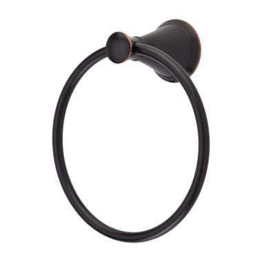 Click here to see Pfister BRB-GL1Y Pfister Saxton Round Wall Mounted Towel Ring, Metal Constructed, Tuscan Bronze - BRB-GL1Y