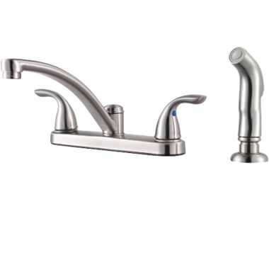 Click here to see Pfister G135-800S Pfister G135-800S Pfirst Two-Handle Kitchen Faucet, Stainless Steel