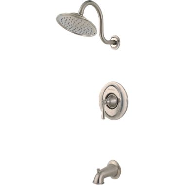 Click here to see Pfister G89-8GLK Pfister G89-8GLK Saxton Brushed Nickel Tub & Shower Trim Kit