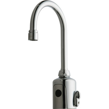 Click here to see Chicago Faucet 116.223.AB.1 Chicago Faucets 116.223.AB.1 HyTronic Gooseneck Sink Faucet with Dual Beam Infrared Sensor